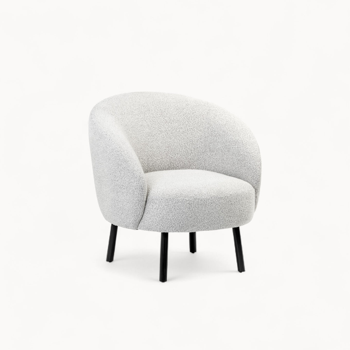 Fauteuil Nordic uit teddy bouclé