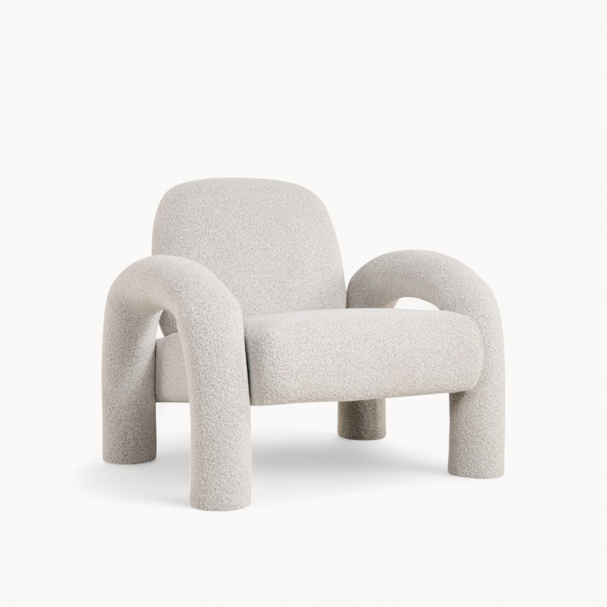 Loungefauteuil Cloudline uit Bouclé