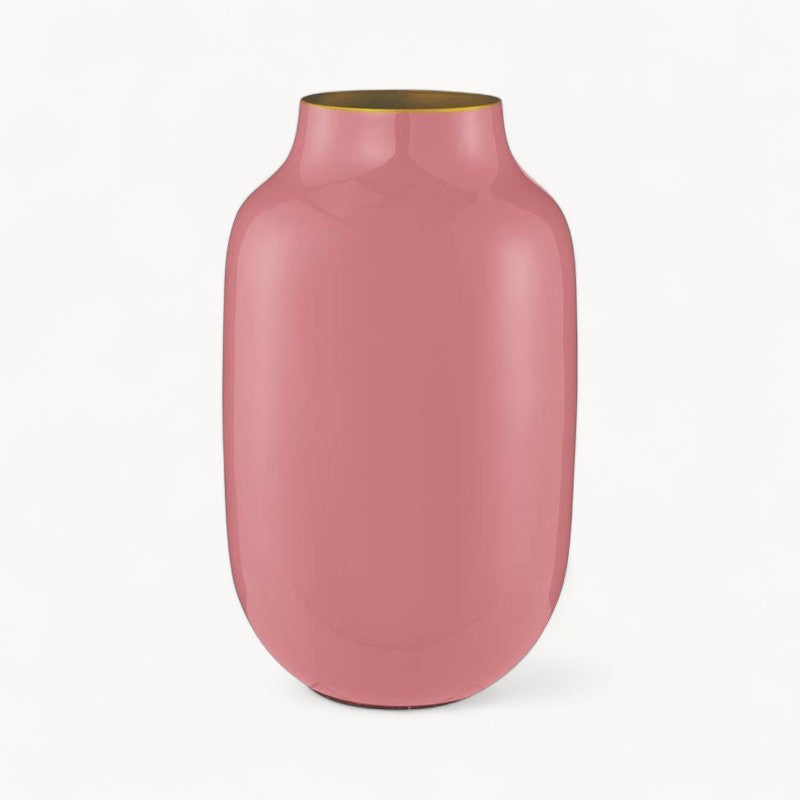 Vaas Metaal Oud Roze 30cm