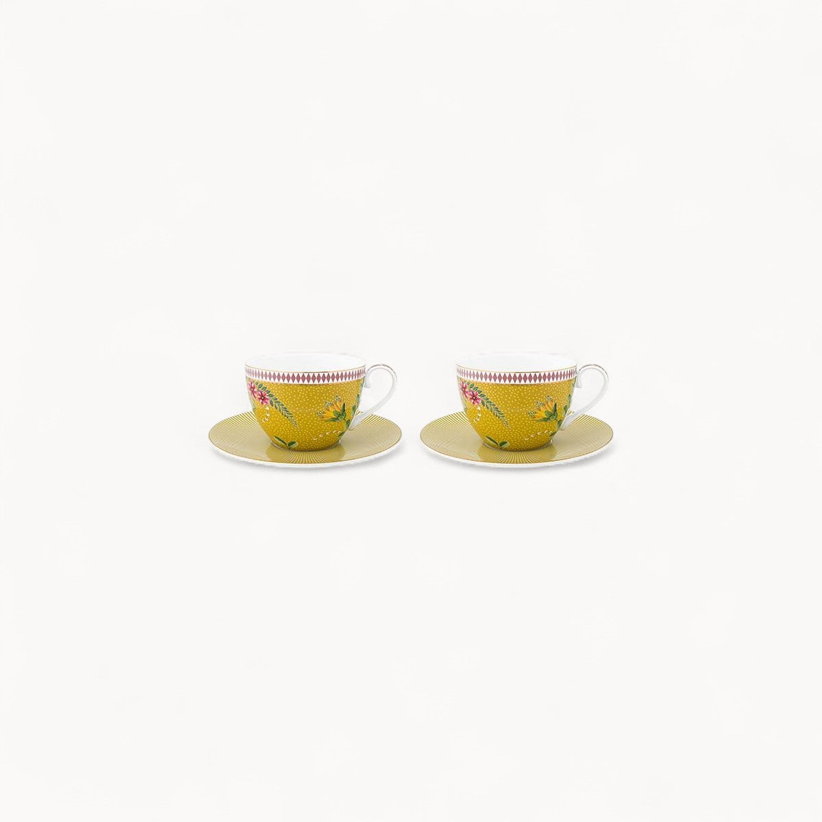 Set/2 Cups & Saucers La Majorelle Yellow 280ml