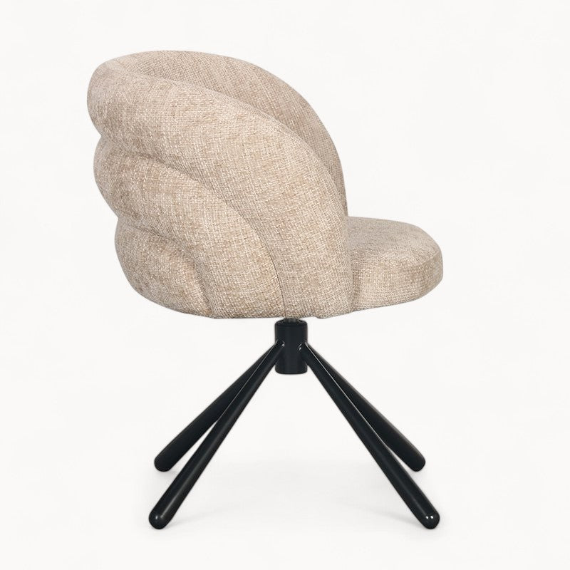 Draaifauteuil Pebble uit Bouclé