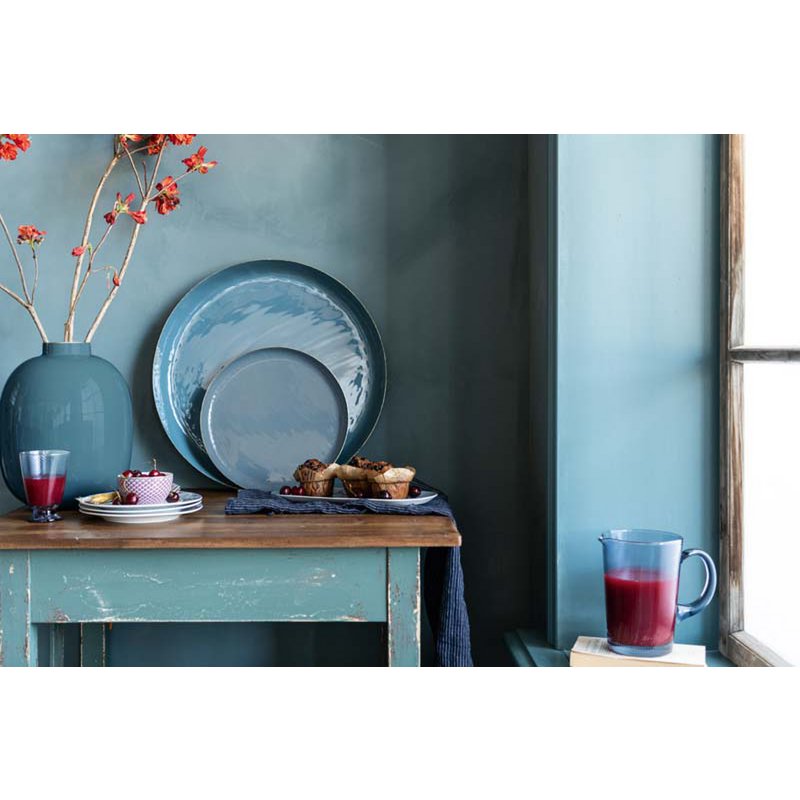 Vase Metal Blue 32cm