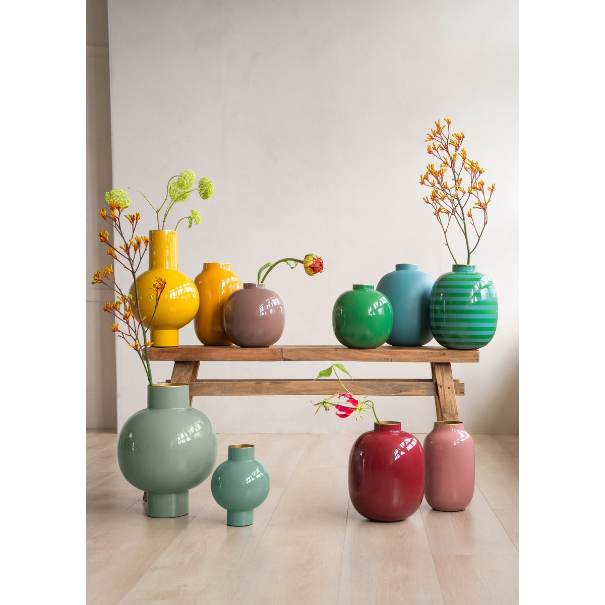 Vaas Metaal Groen 23cm