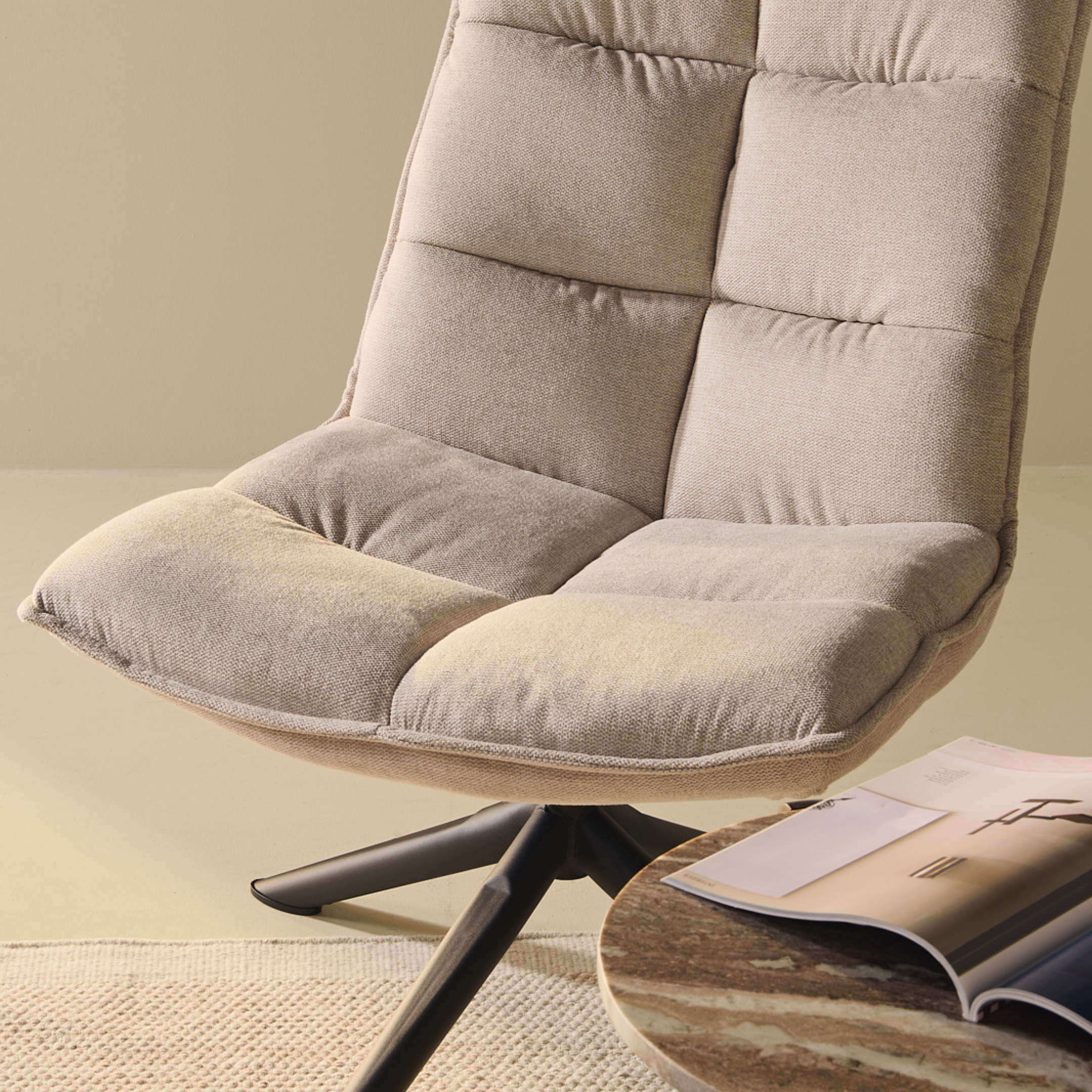 Fauteuil Lucas – Linnen Beige