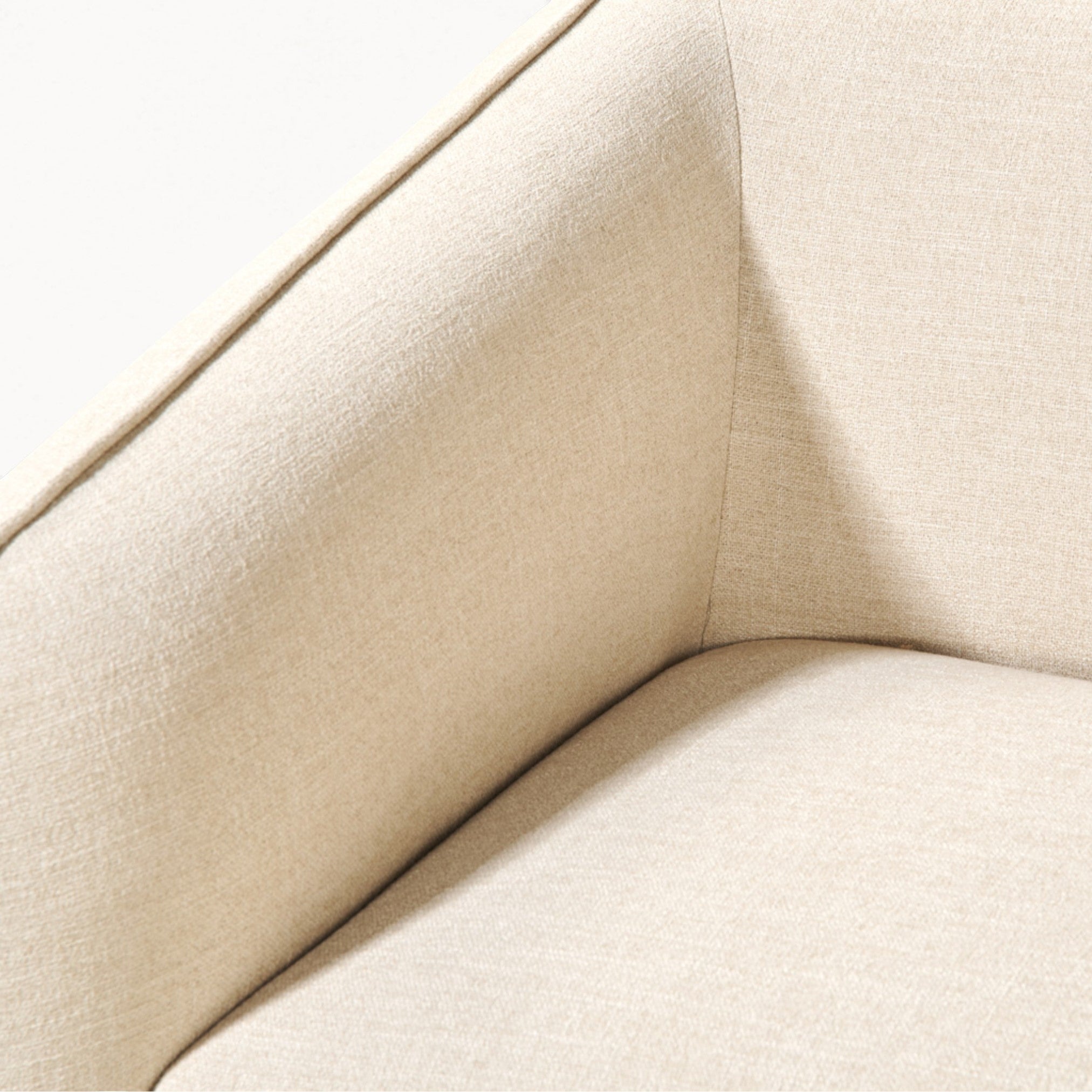 Hoekbank Laila van stof in beige