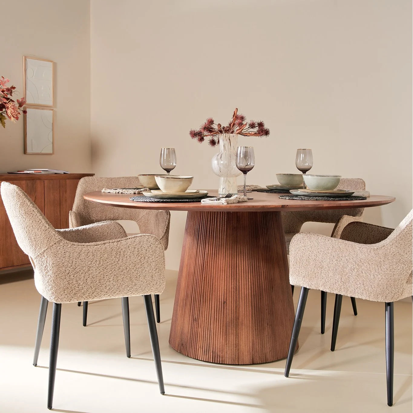 Sorelli ronde eettafel van mangohout - 120cm