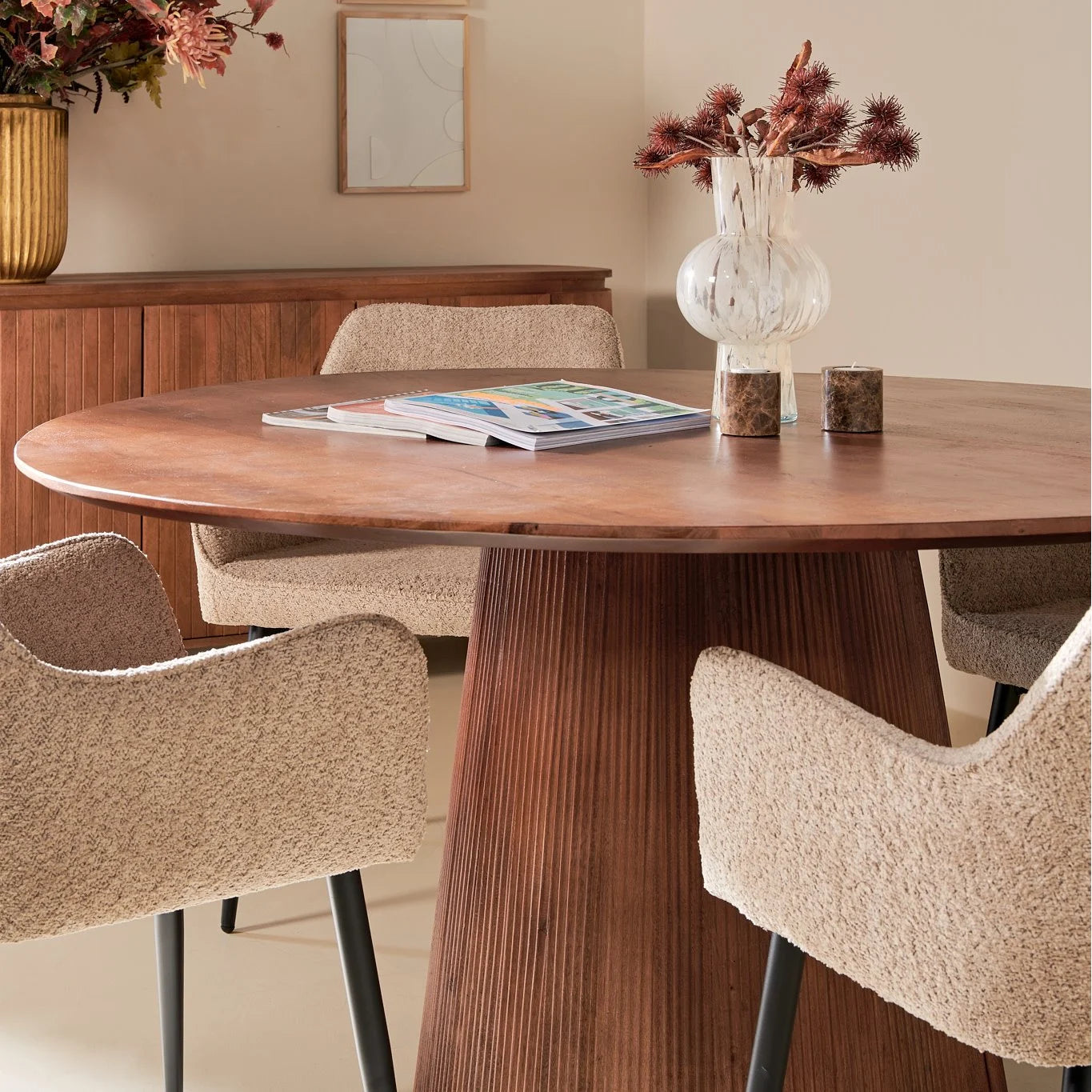 Sorelli ronde eettafel van mangohout - 120cm