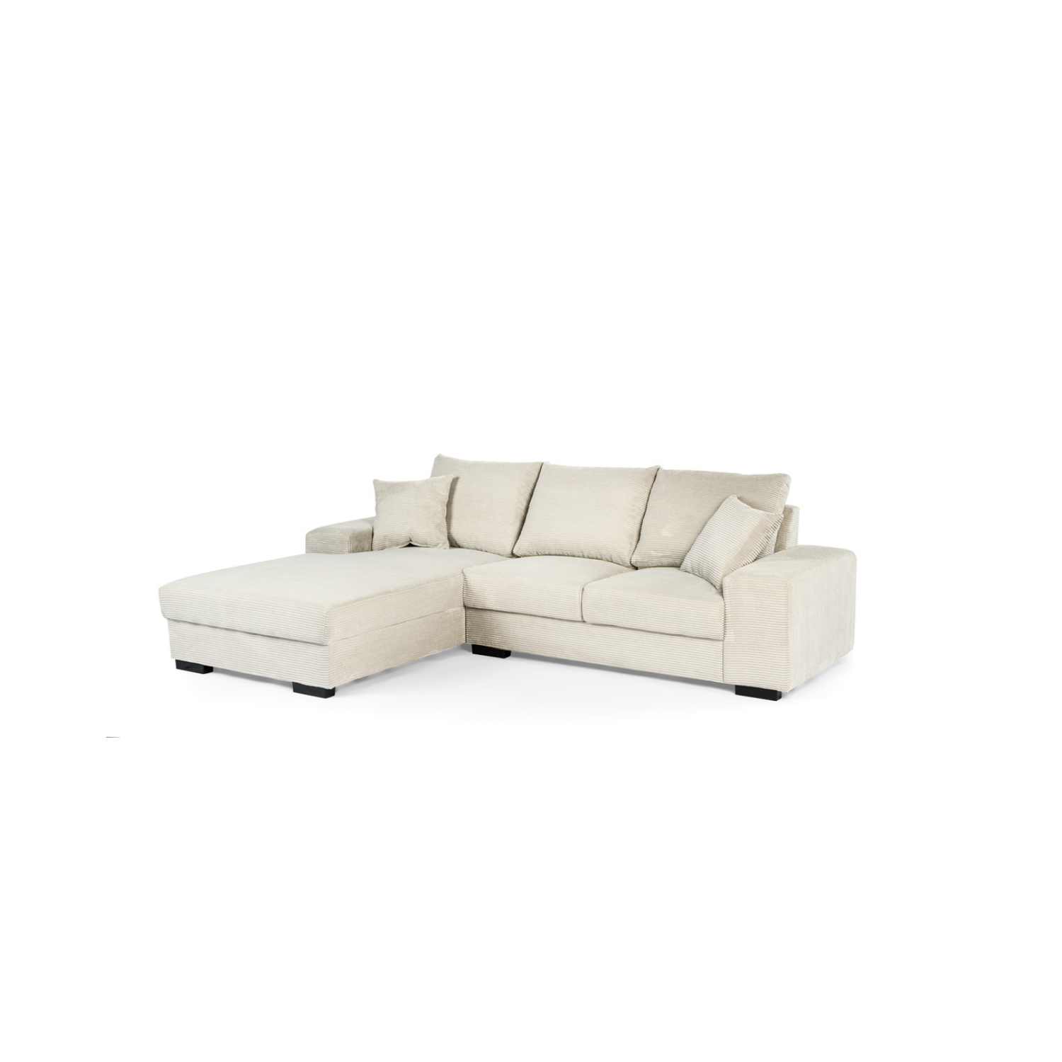 3 -zits hoekbank - stof RIB - RIB920 Naturel - Hoek links
