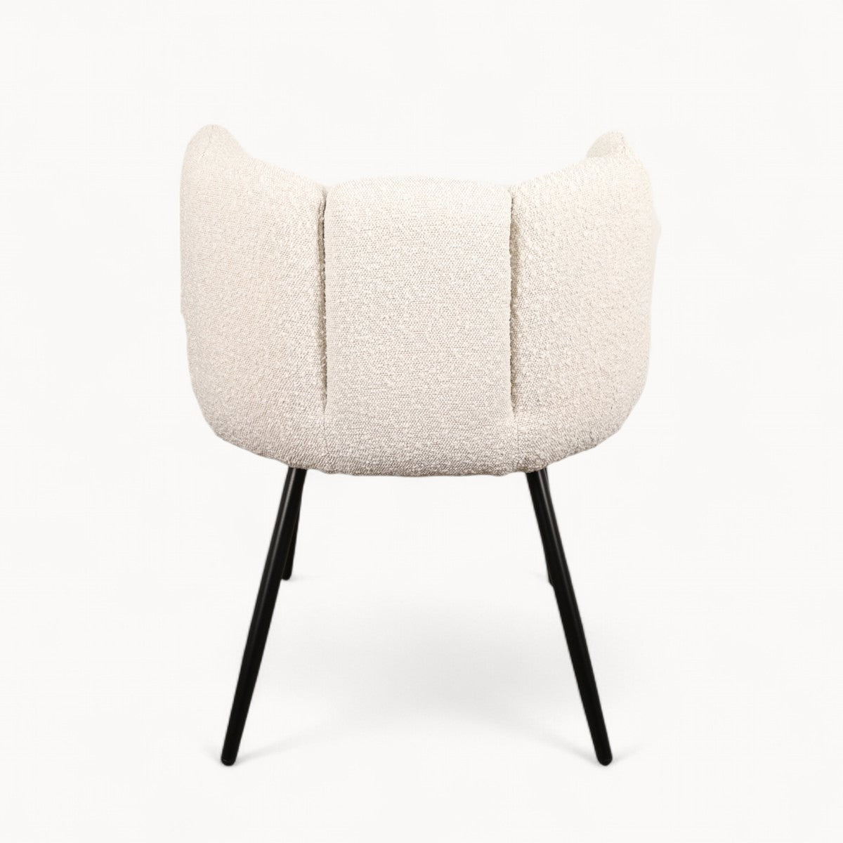 Bouclé gestoffeerde stoelen Pearl, 2 stuks