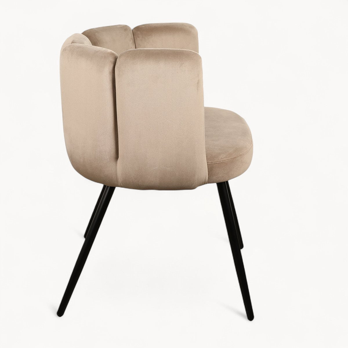 Chenille bekleedde stoelen Pearl, 2 stuks
