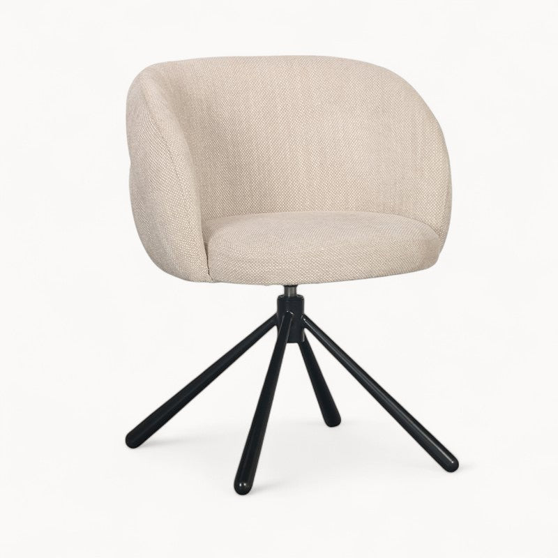 Draaifauteuil Pebble uit Bouclé