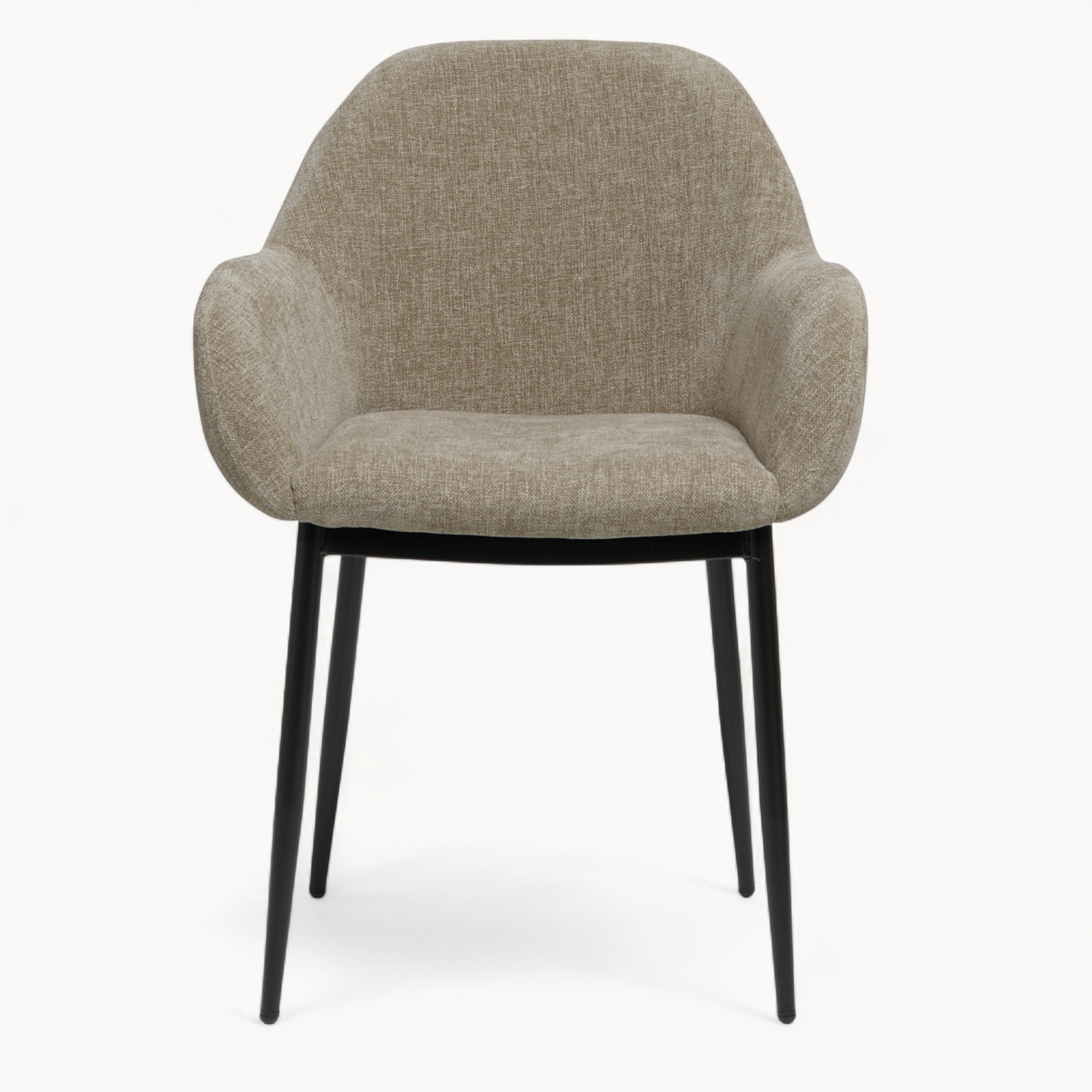 Eetkamerstoel Zara van stof, 2 stuks