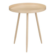 Bijzettafel Flores - Beige / Metaal - H37,5 x Ø34 cm