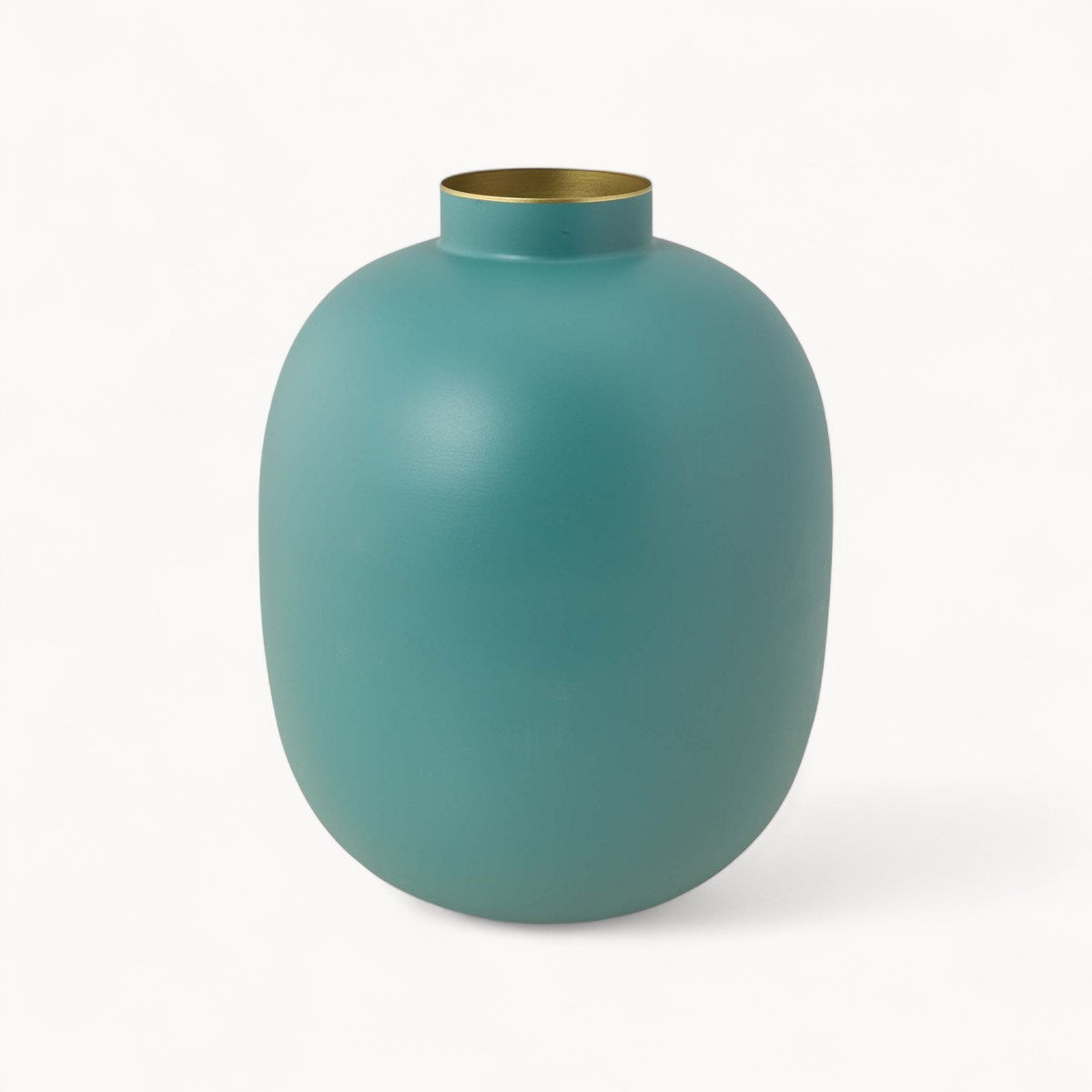 Vase Metal Matt Light Blue 32cm