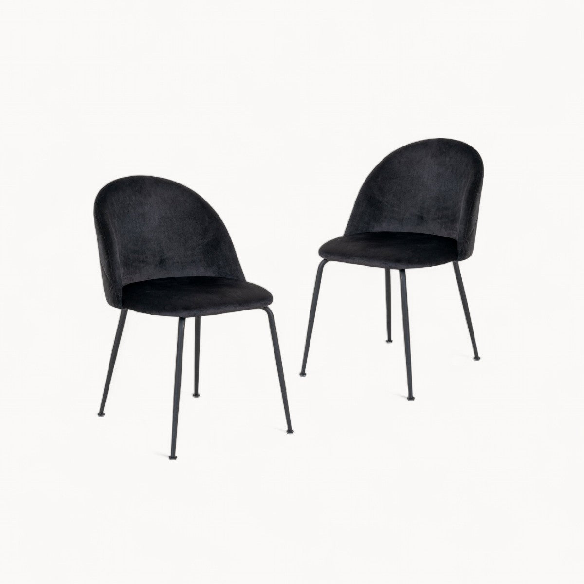 Fluwelen stoelen Amora, 2 stuks
