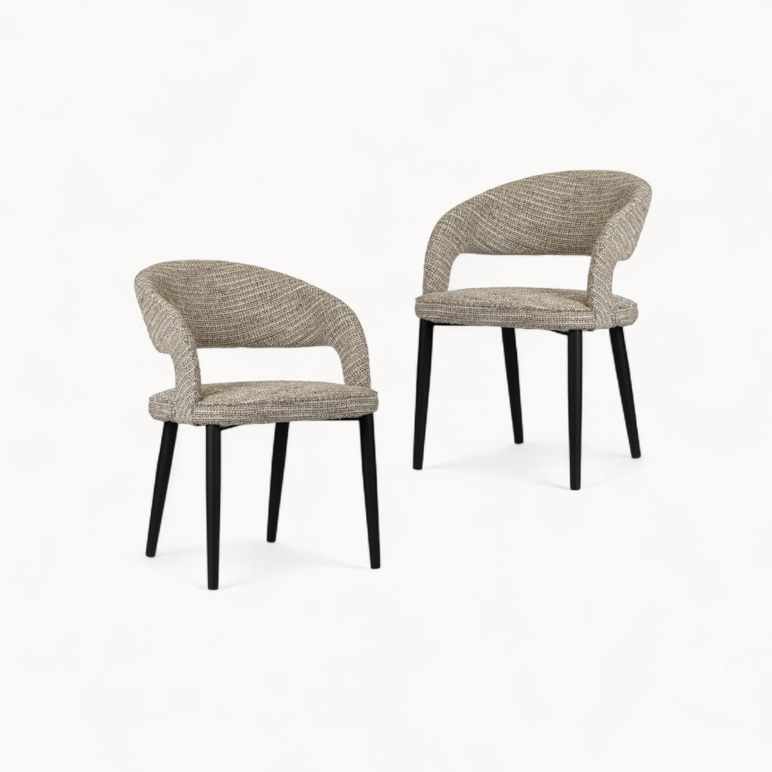 Gestoffeerde stoelen Lois, 2 stuks