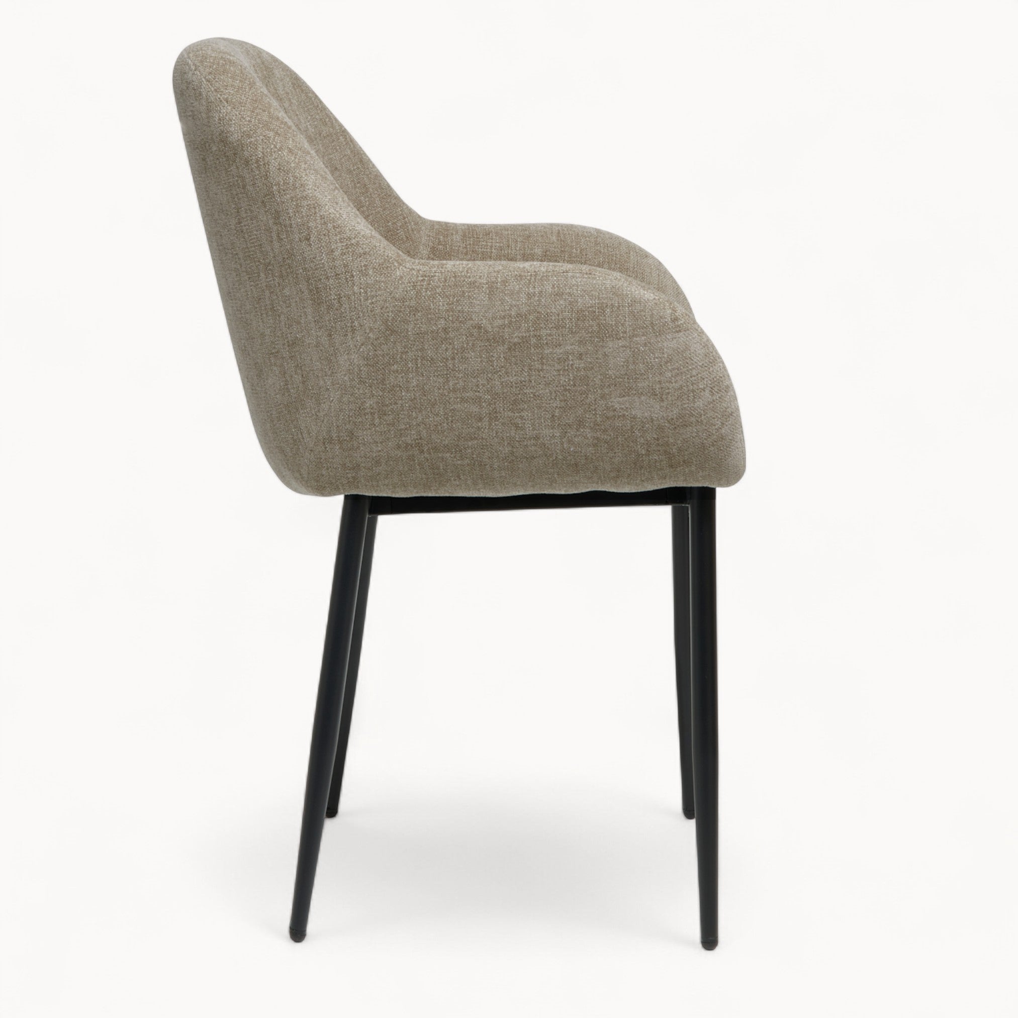 Eetkamerstoel Zara van stof, 2 stuks