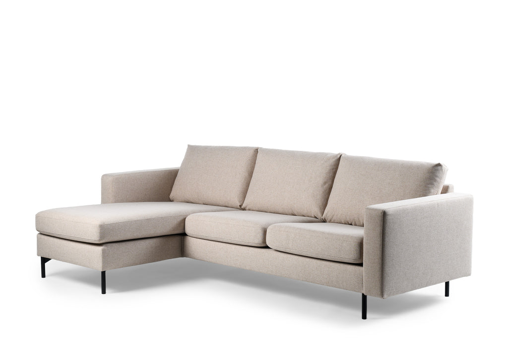 3-zits hoekbank - stof Chloe - C460 Beige - Hoek links/rechts