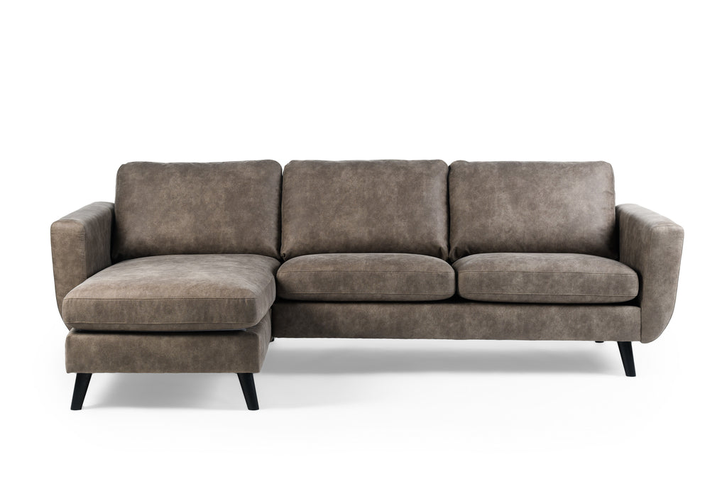 3-zits hoekbank - stof Savannah - S520 Taupe - Hoek links/rechts