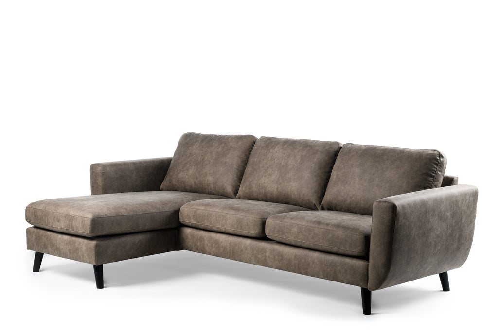 3-zits hoekbank - stof Savannah - S520 Taupe - Hoek links/rechts