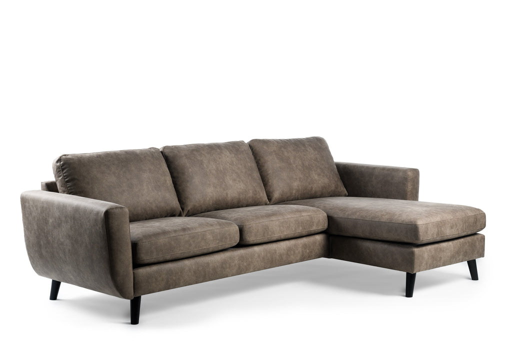 3-zits hoekbank - stof Savannah - S520 Taupe - Hoek links/rechts