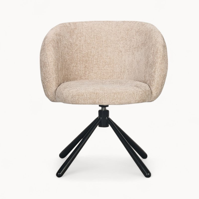 Draaifauteuil Pebble uit Bouclé