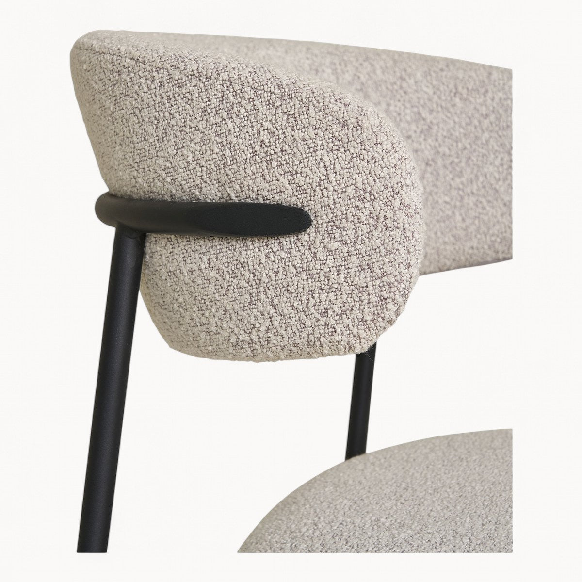 Bouclé stoelen Nord, 2 stuks