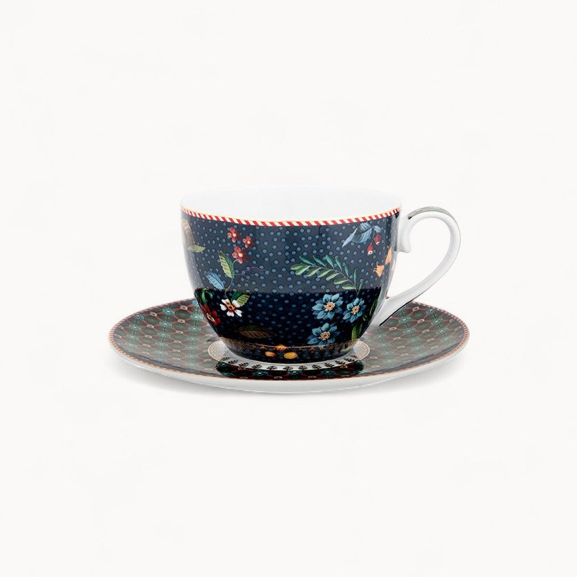 Set/2 Cups and Saucers Berry Blues 280ml