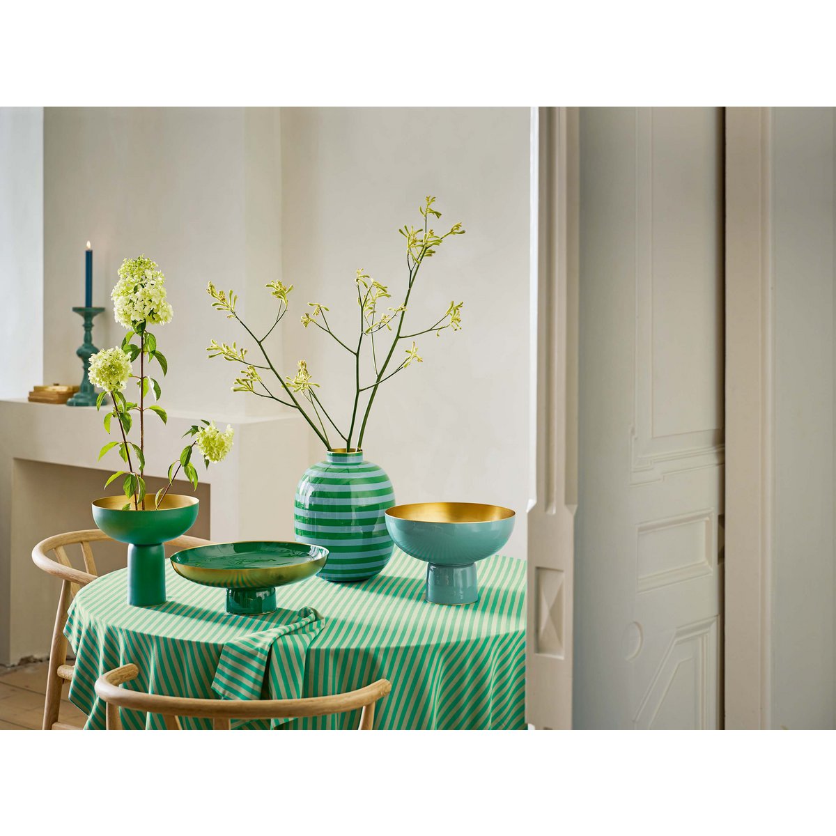 Low Tray Metal Dark Green 12.50x35cm