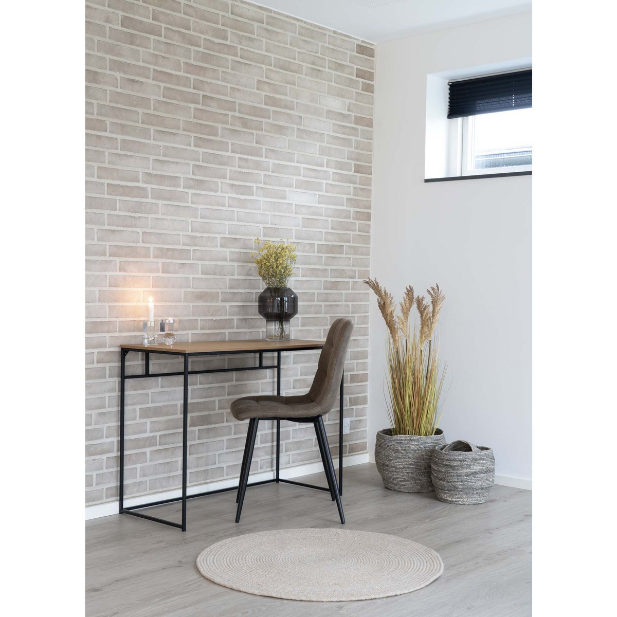 Vita Bureau - Eikenlook / Zwart - 100 x 45 cm