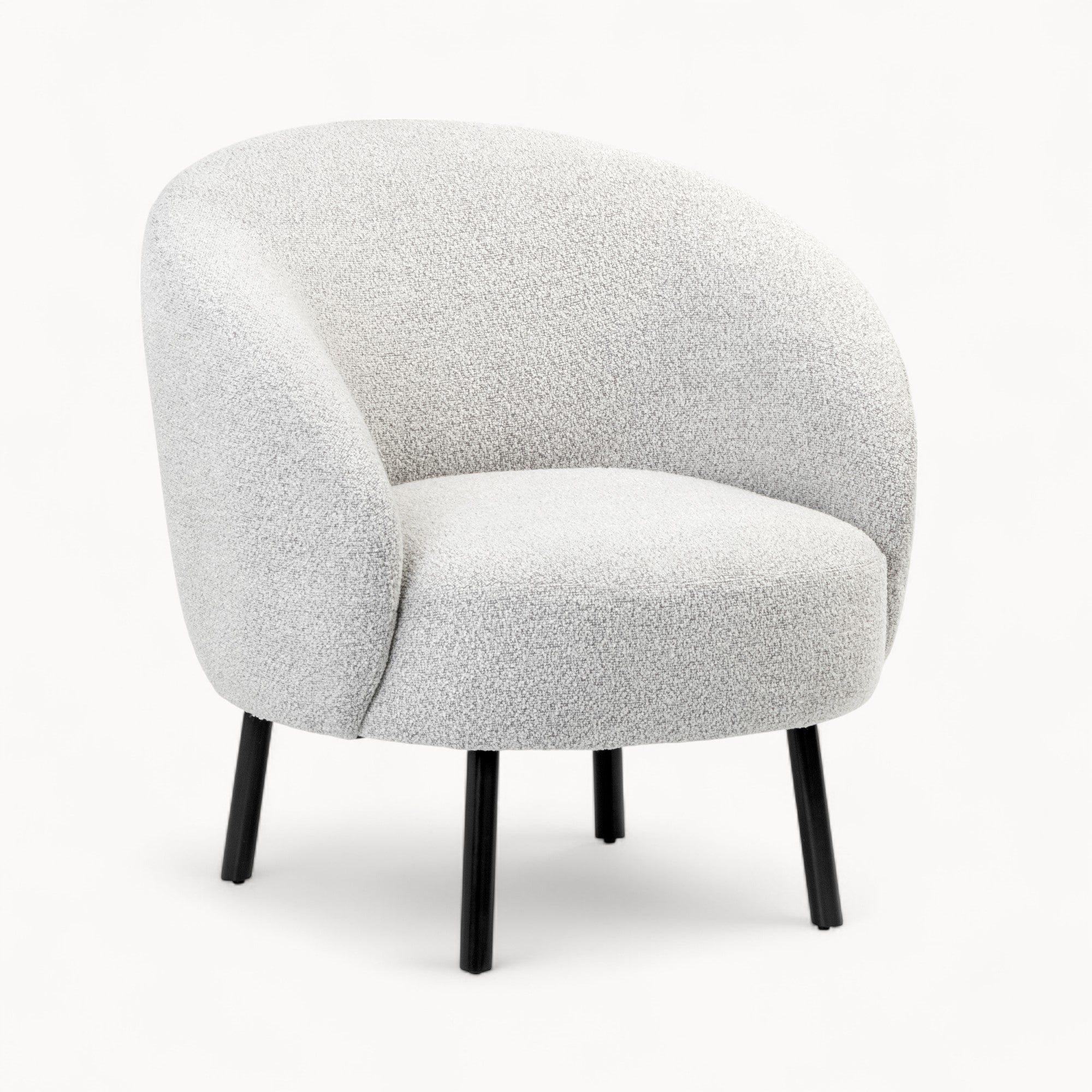 Fauteuil Nordic uit teddy bouclé