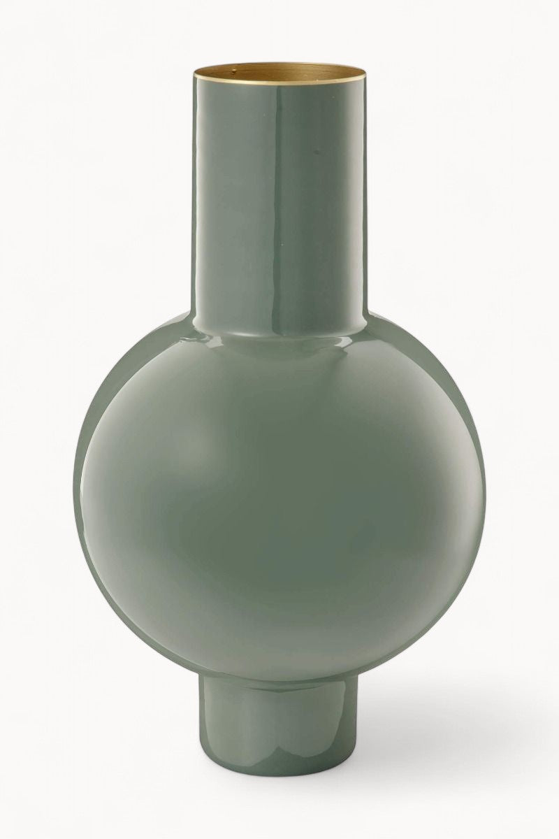 Vaas Metaal Midden Groen 40cm