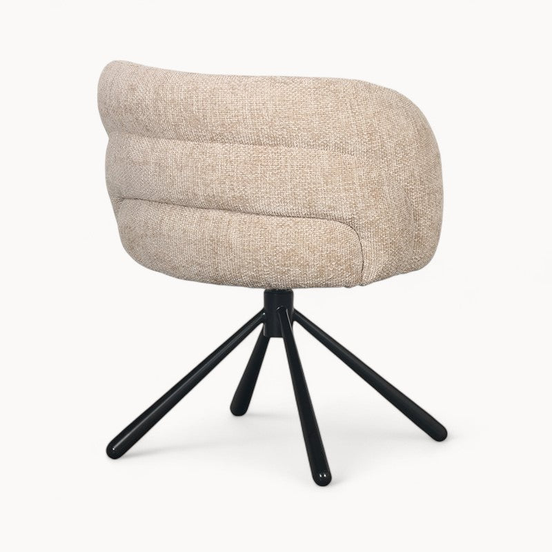 Draaifauteuil Pebble uit Bouclé