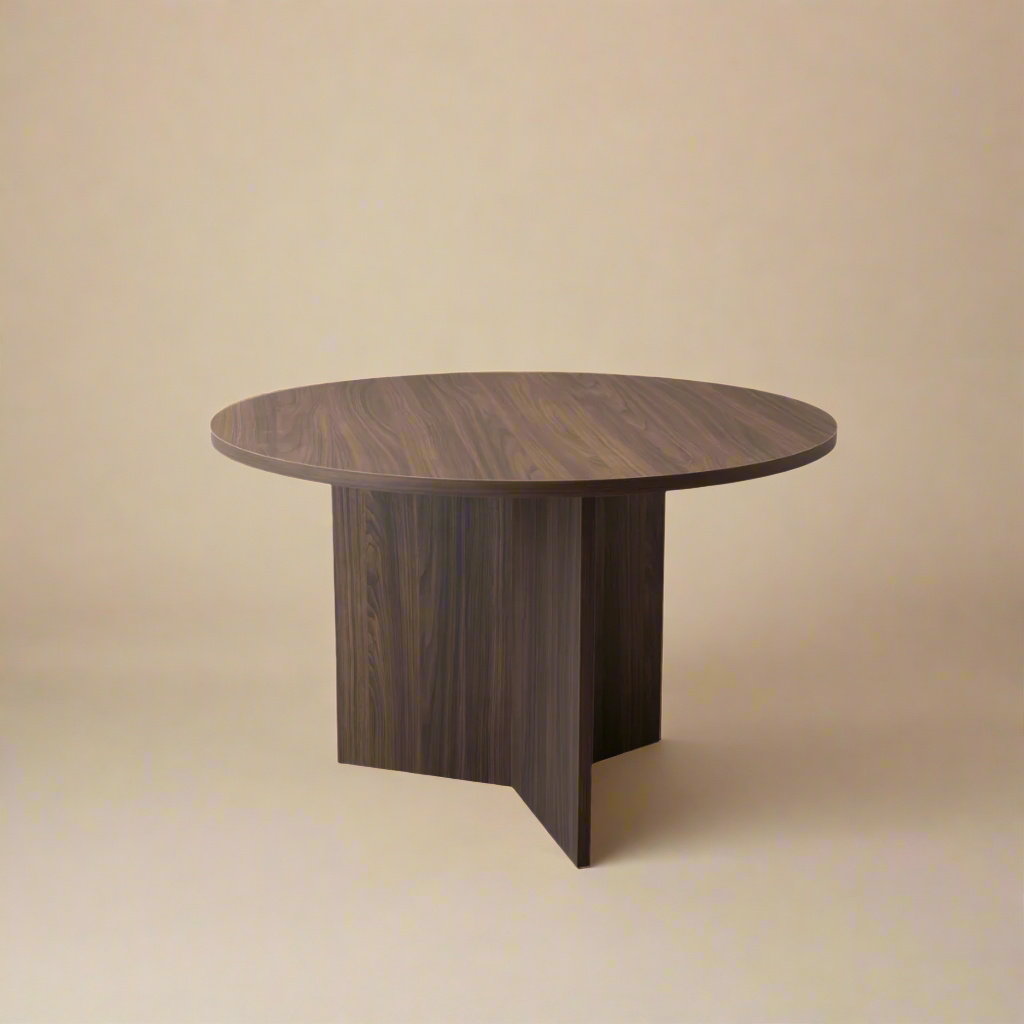 Ronde Eettafel Mae - Bruin Notenhout - Ø140 cm