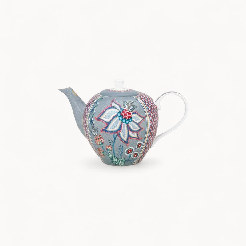 Theepot Pip Studio Flower Festival Lichtblauw 1,6 L