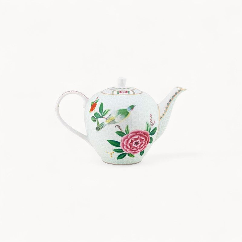 Tea Pot Large Blushing Birds White 1.6ltr