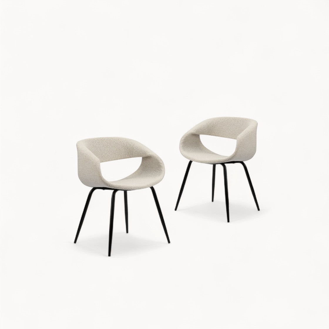 Gestoffeerde stoelen Whale, 2 stuks