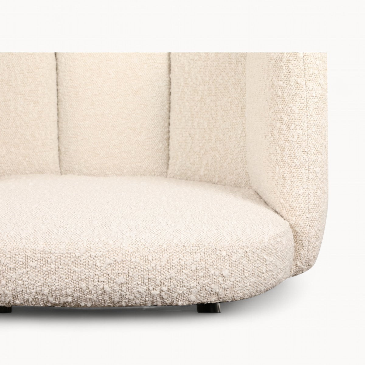Bouclé gestoffeerde stoelen Pearl, 2 stuks
