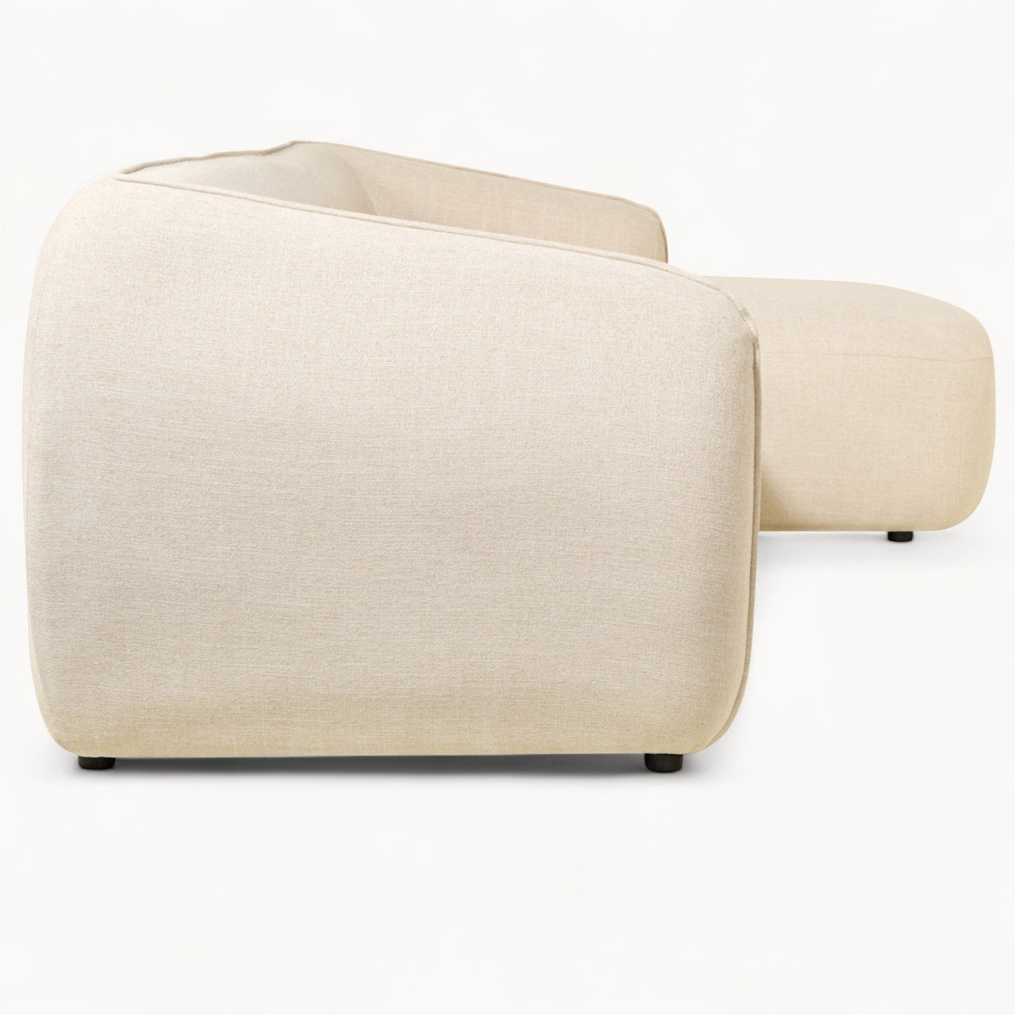 Hoekbank Laila van stof in beige