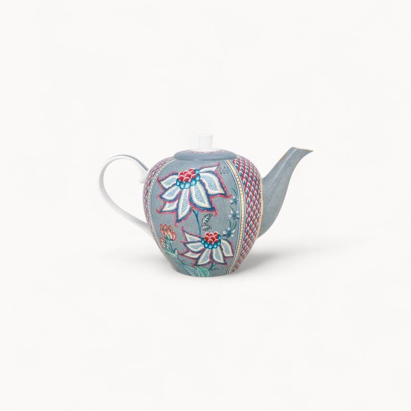 Theepot Pip Studio Flower Festival Lichtblauw 1,6 L