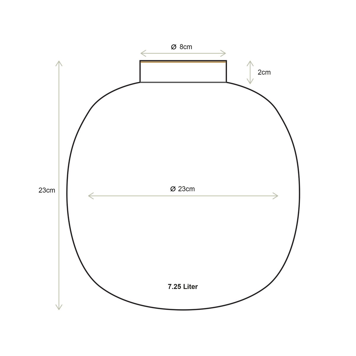 Vaas Metaal Lila 23cm