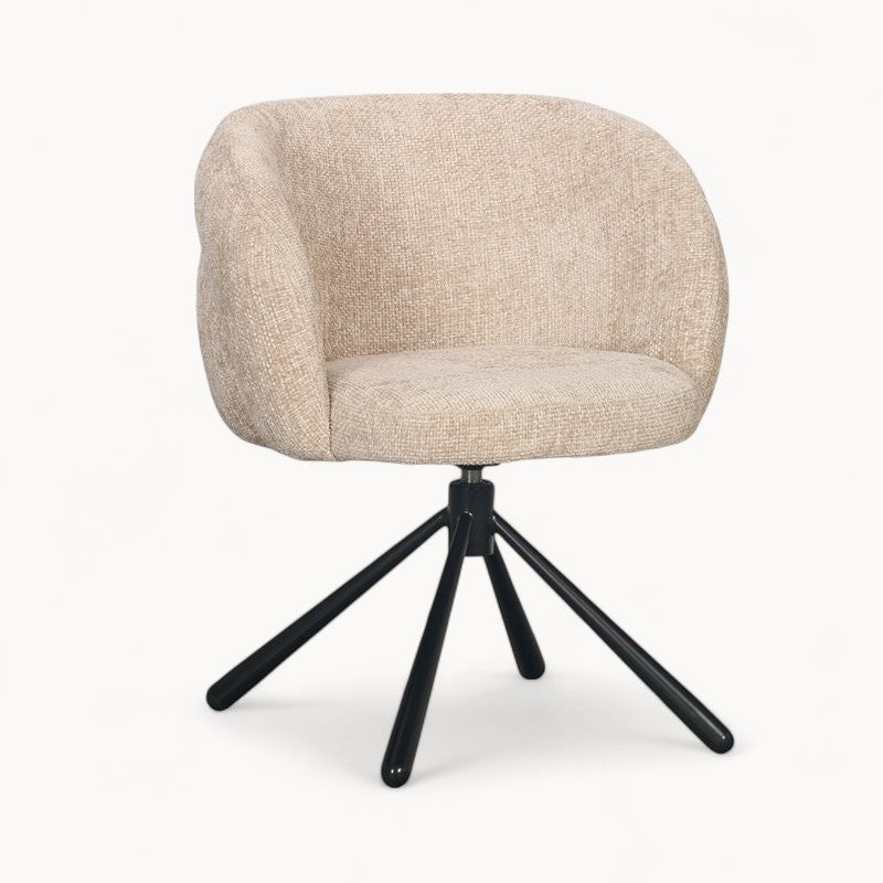 Draaifauteuil Pebble uit Bouclé