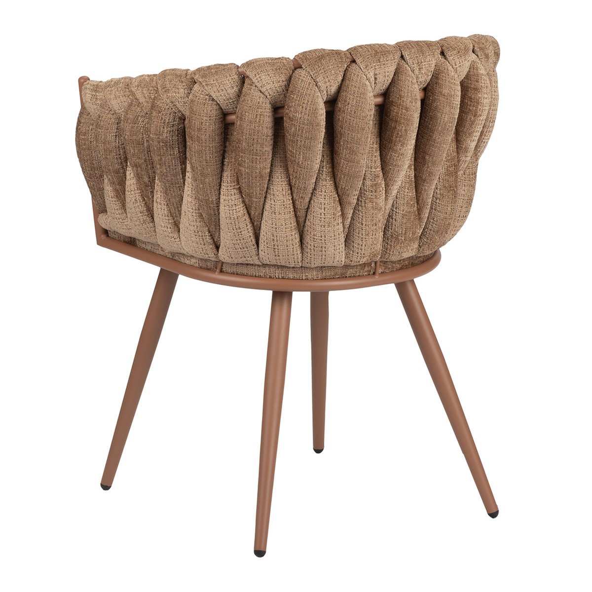 Golfstoel - Karamel / Gevlochten rugleuning - Set van 2