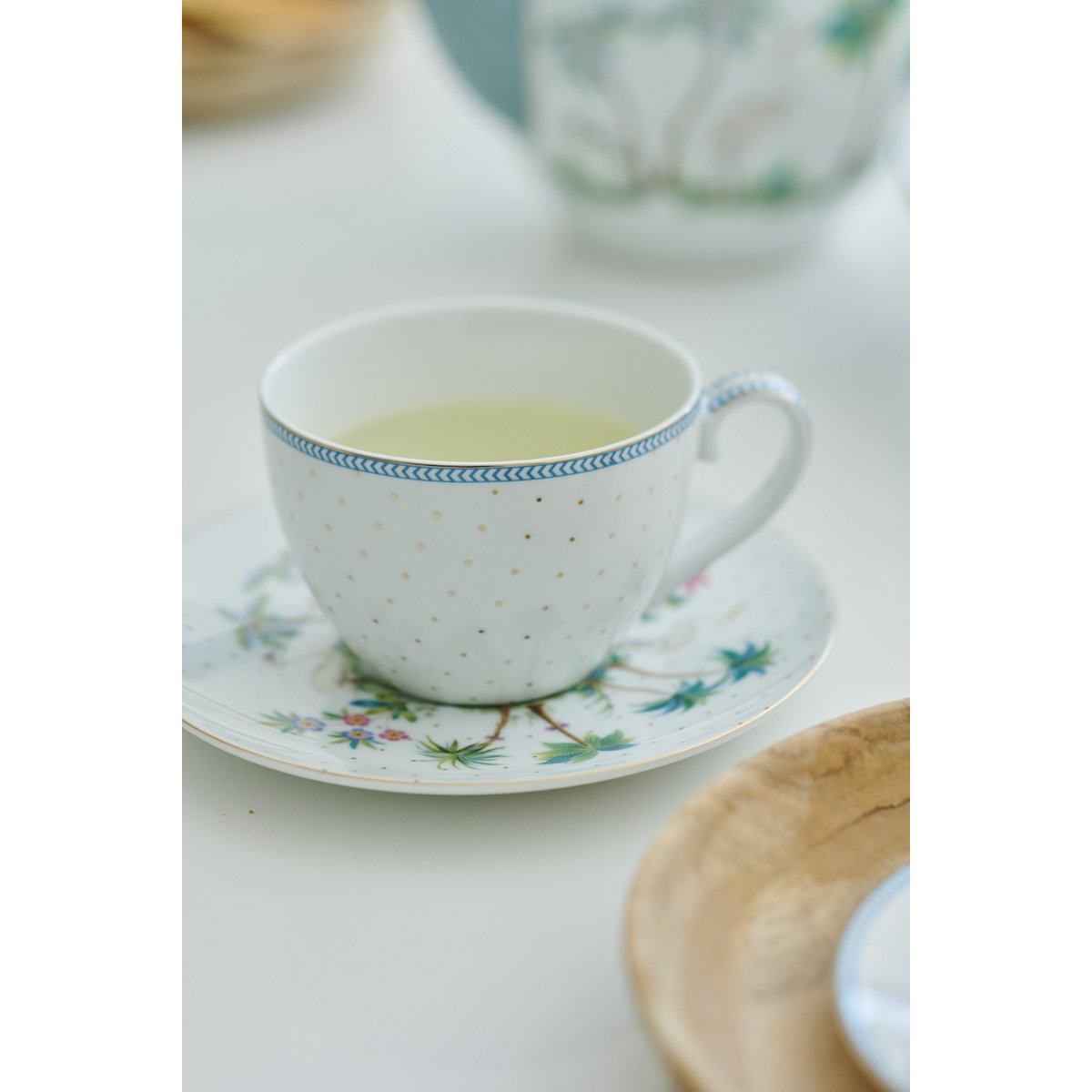 Set/2 Cups & Saucers Jolie Dots Gold 280ml