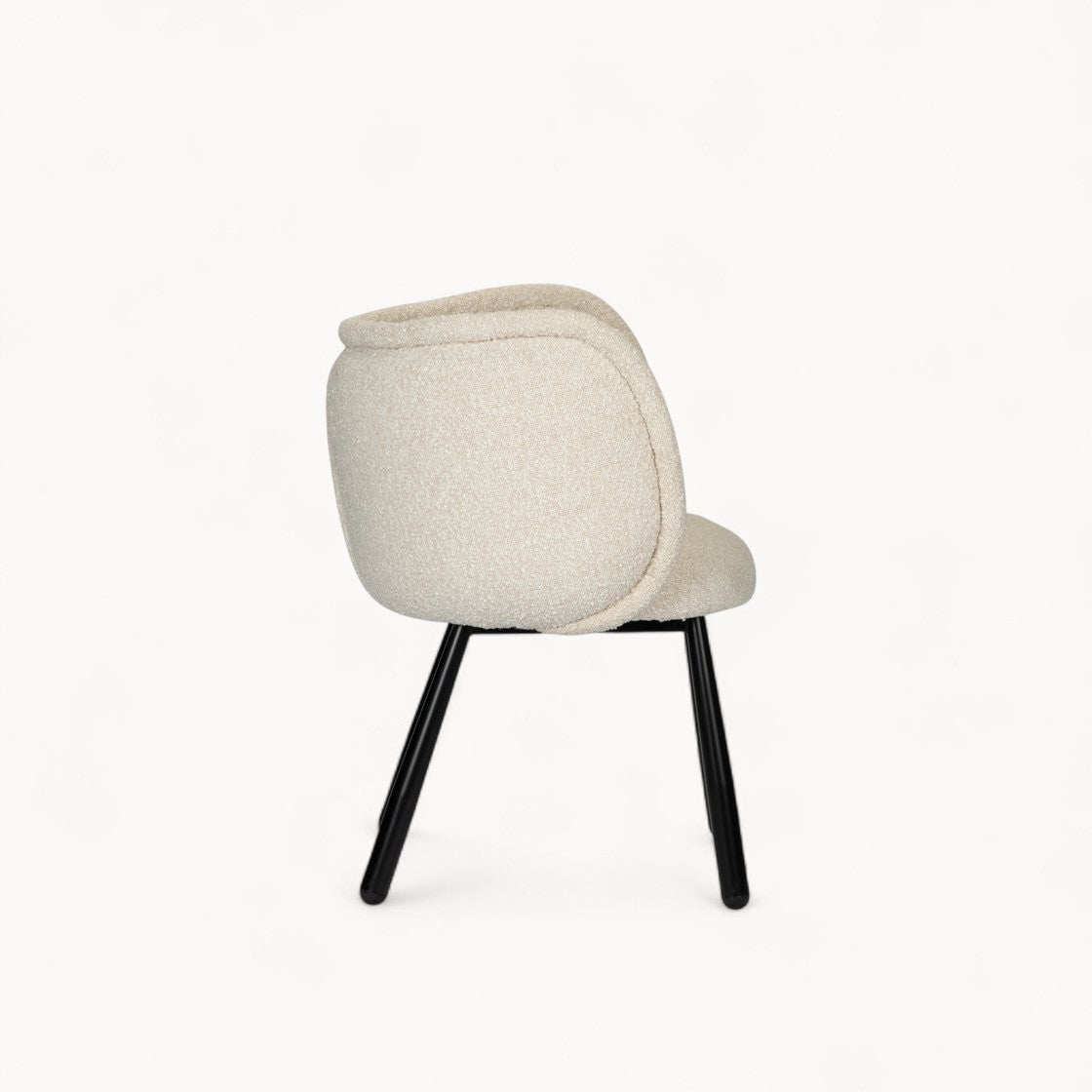 Bouclé gestoffeerde stoel Luna