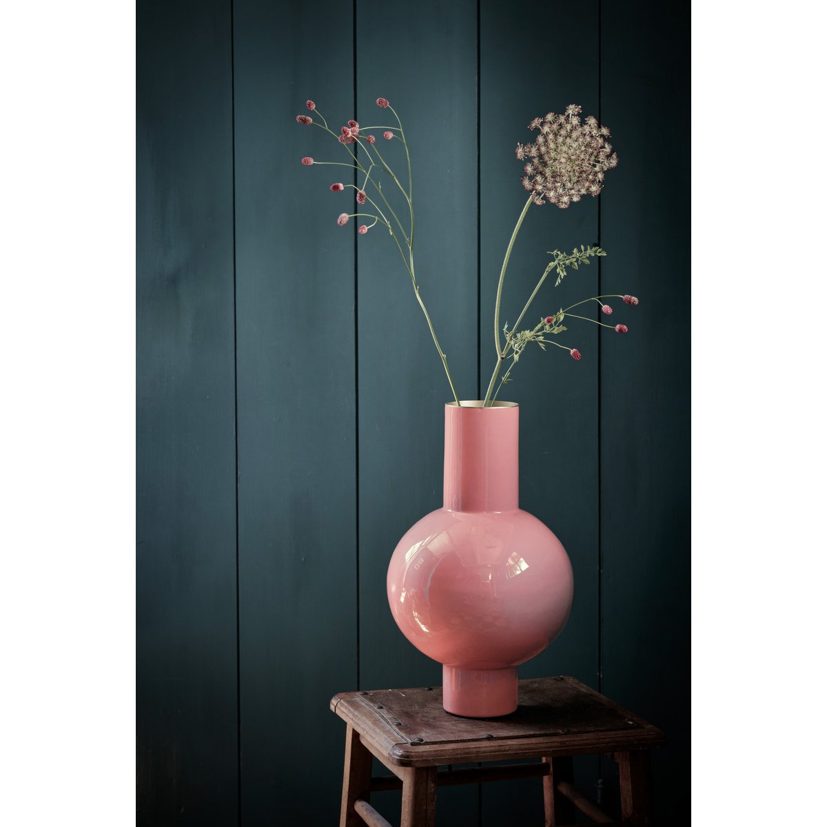 Metalen Vaas Roze 40cm