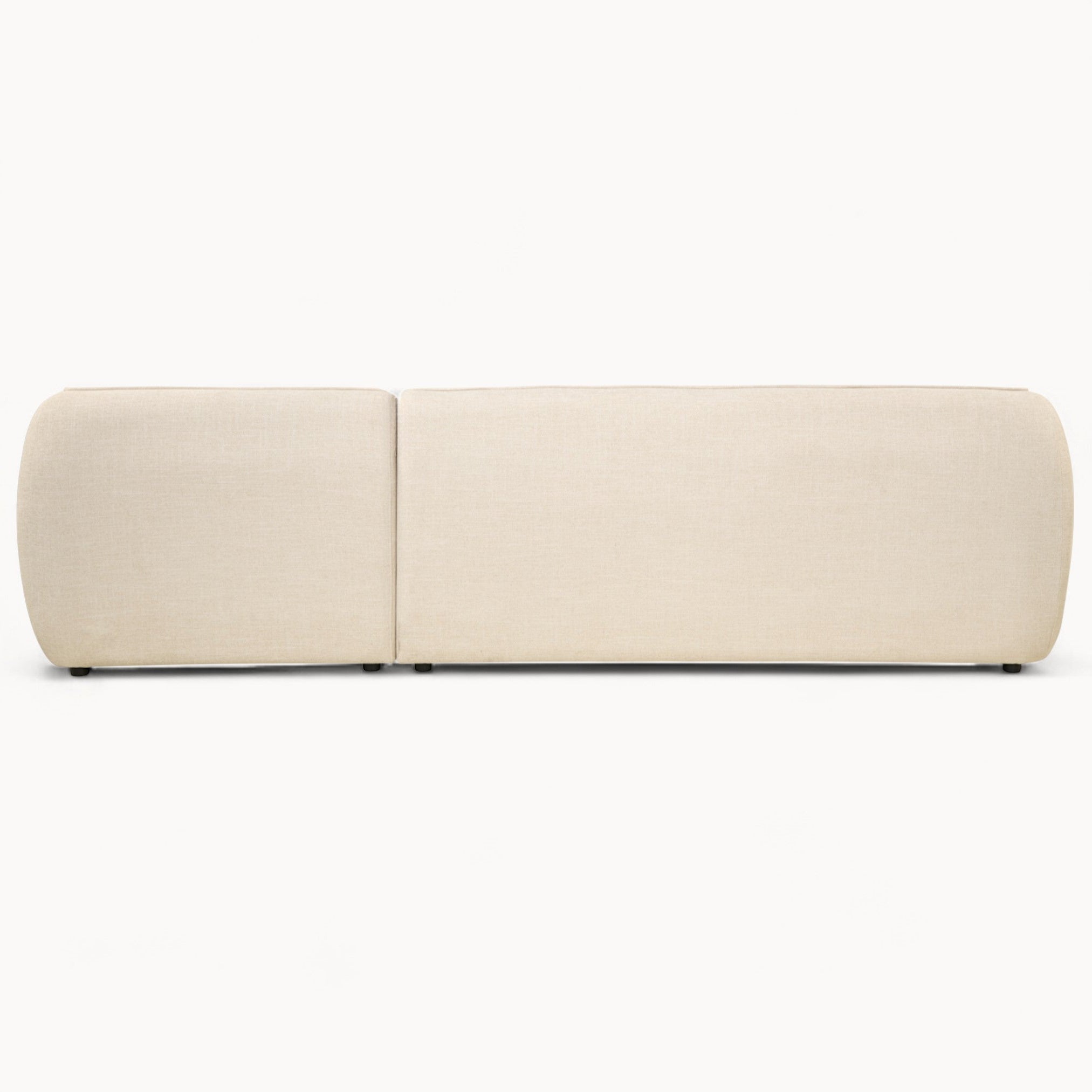 Hoekbank Laila van stof in beige