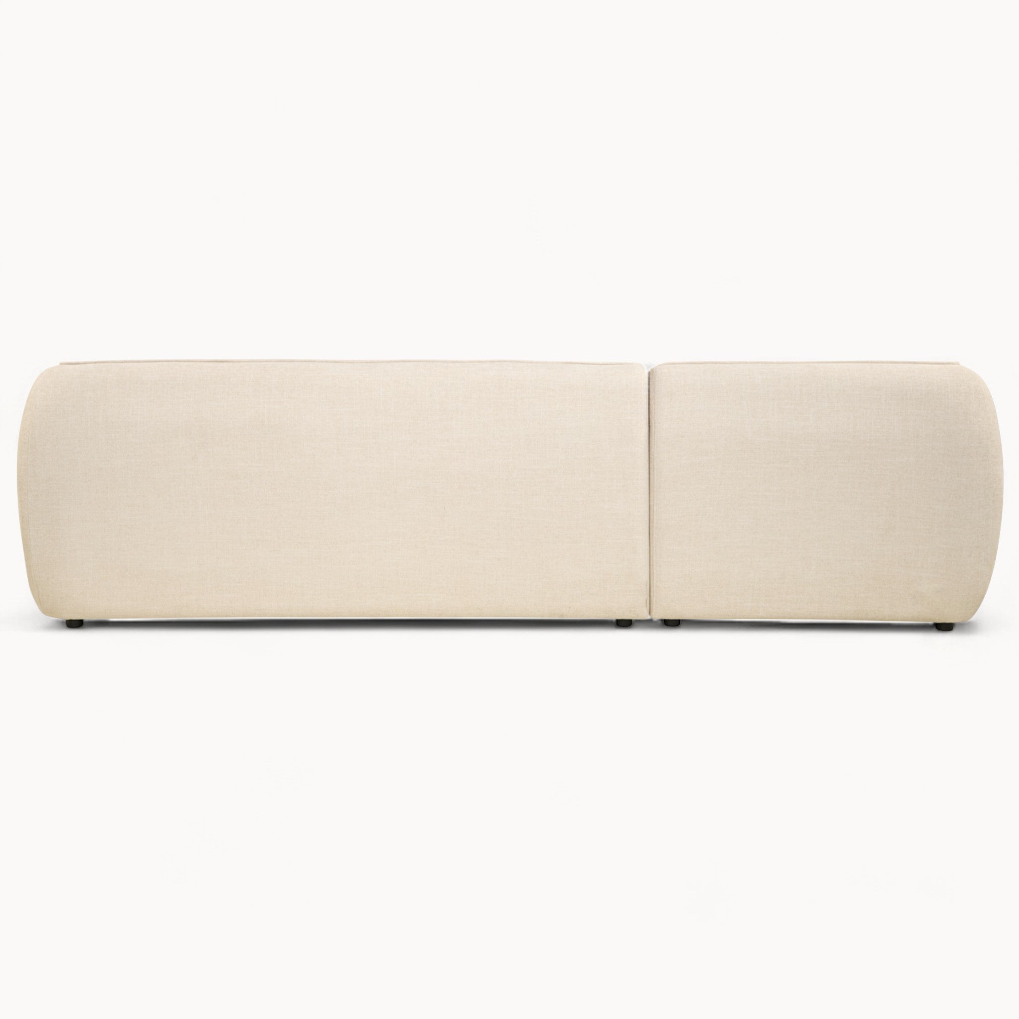 Hoekbank Laila van stof in beige