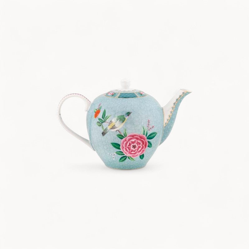 Tea Pot Large Blushing Birds Blue 1.6ltr