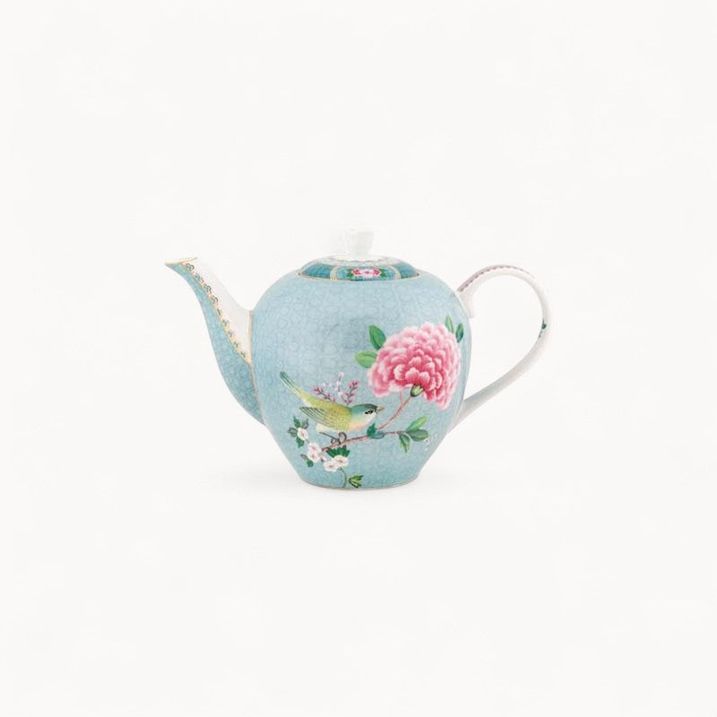 Tea Pot Large Blushing Birds Blue 1.6ltr